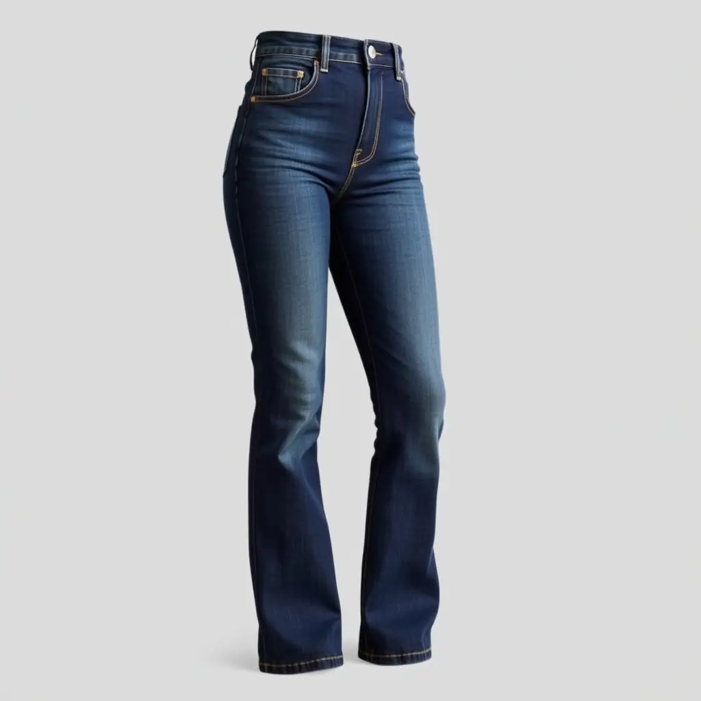 High-Waisted Denim Jeans
